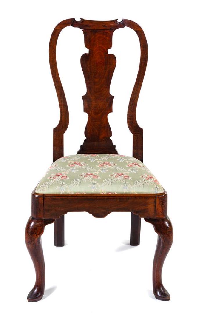 An English Mahogany Side Chair Height 40 1/4 inches. (1 of 3)
