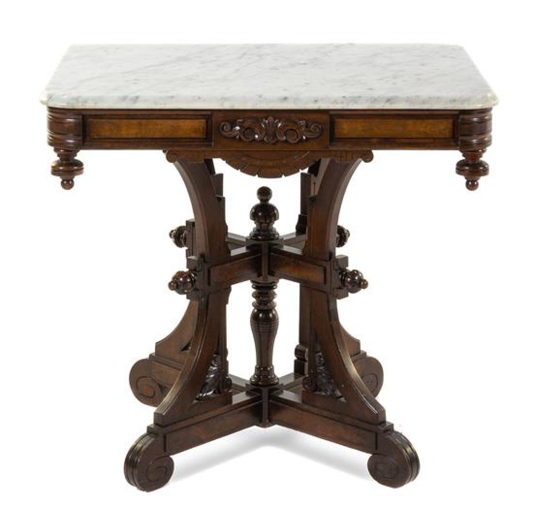 * A Victorian Walnut Parlor Table Height 28 1/2 x width (1 of 1)