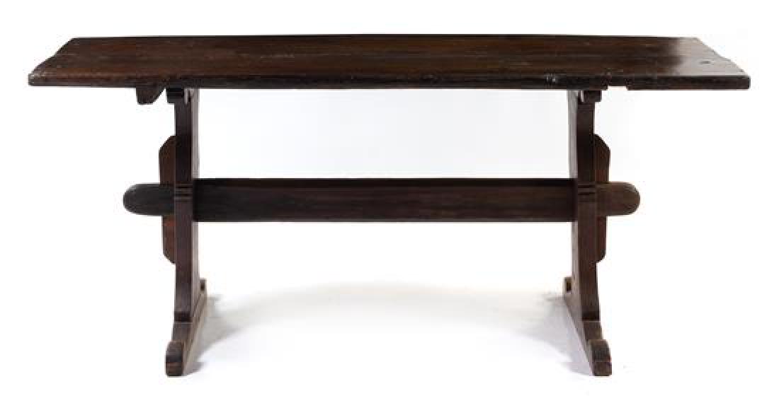 A Provincial Trestle Table Height 30 1/2 x width 69 3/4 (1 of 1)