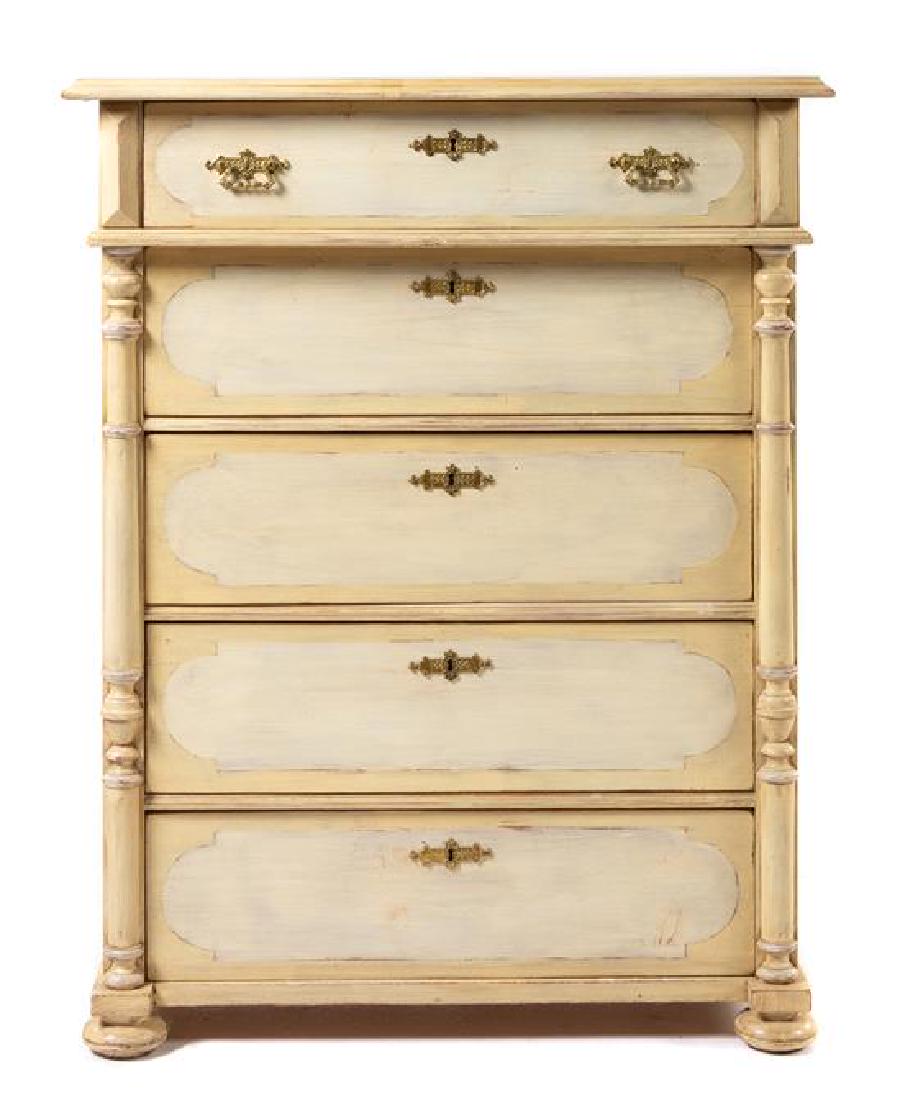 A Victorian Style Painted Chest of Drawers Height 44 x (1 of 1)