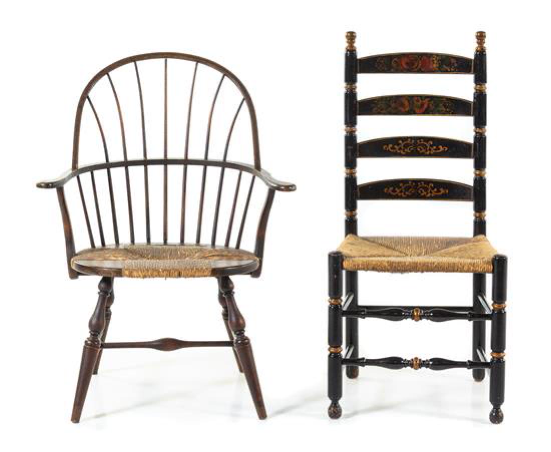 Two American Chairs Height of taller 41 1/2 inches. (1 of 1)