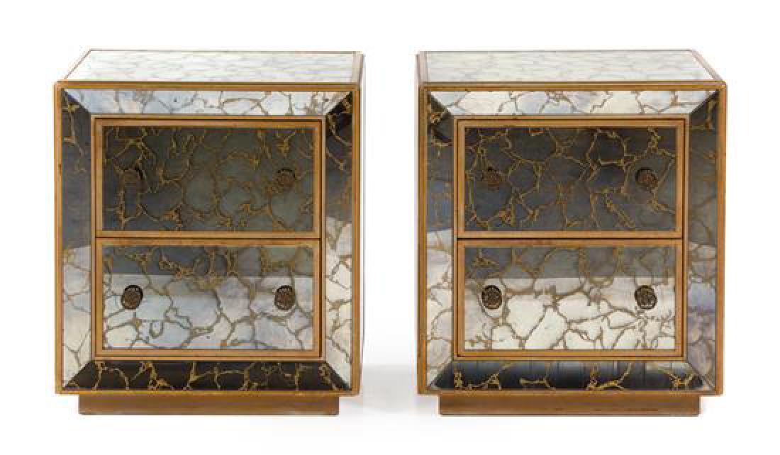 Mirrored Side Tables, USA, c. 1970s, (1 of 1)