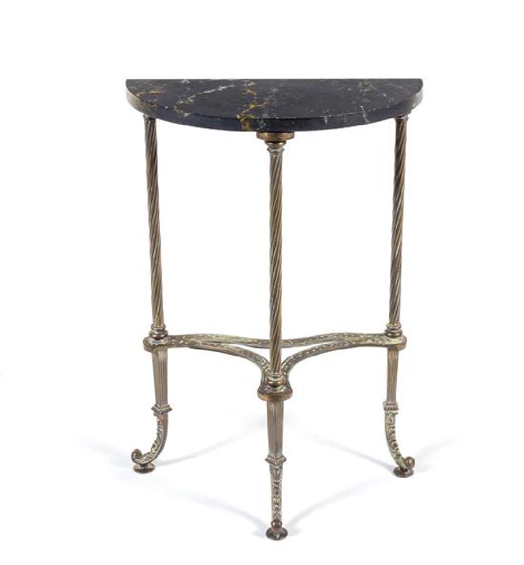 An Art Deco Cast Metal Console Table Height 28 3/4 x (1 of 1)