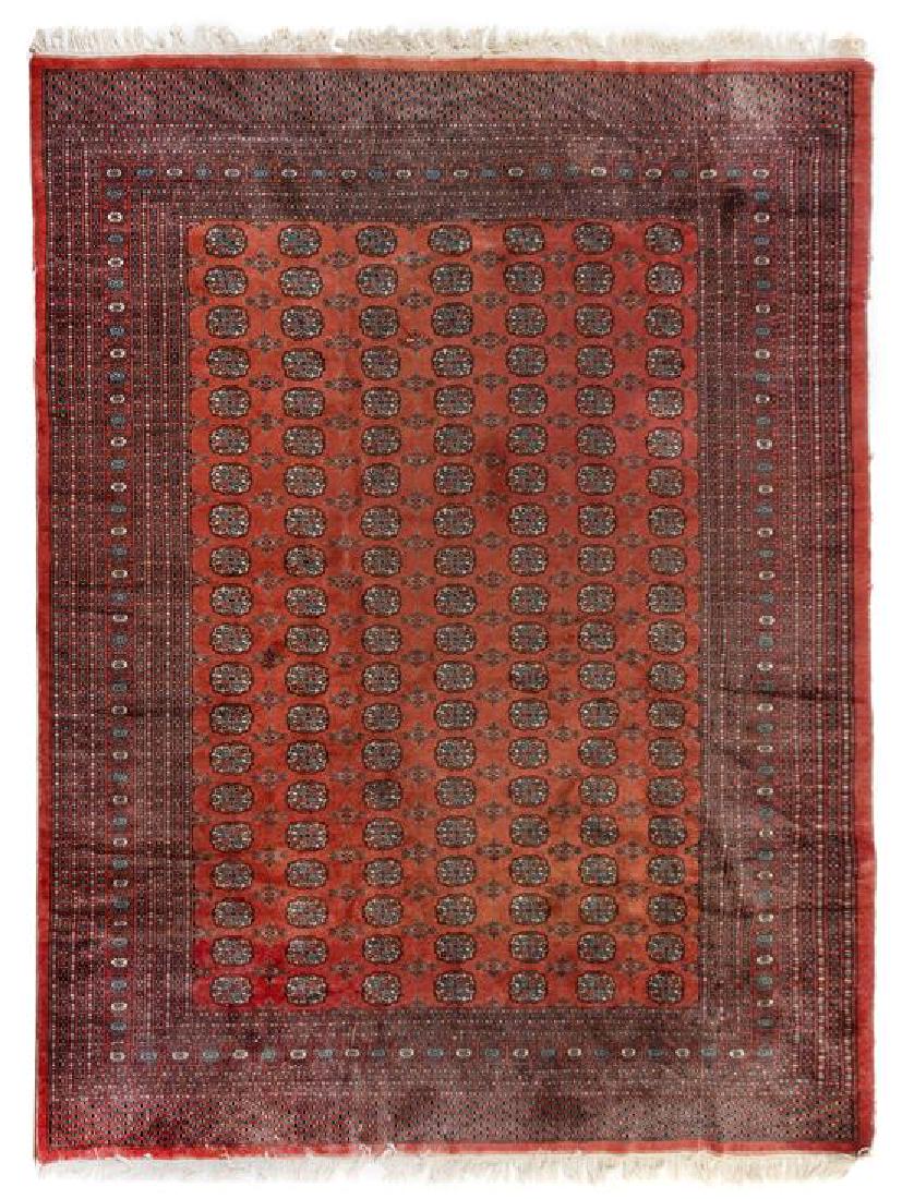 A Bokhara Wool Rug 9 feet 8 inches x 8 feet 2 inches. (1 of 1)