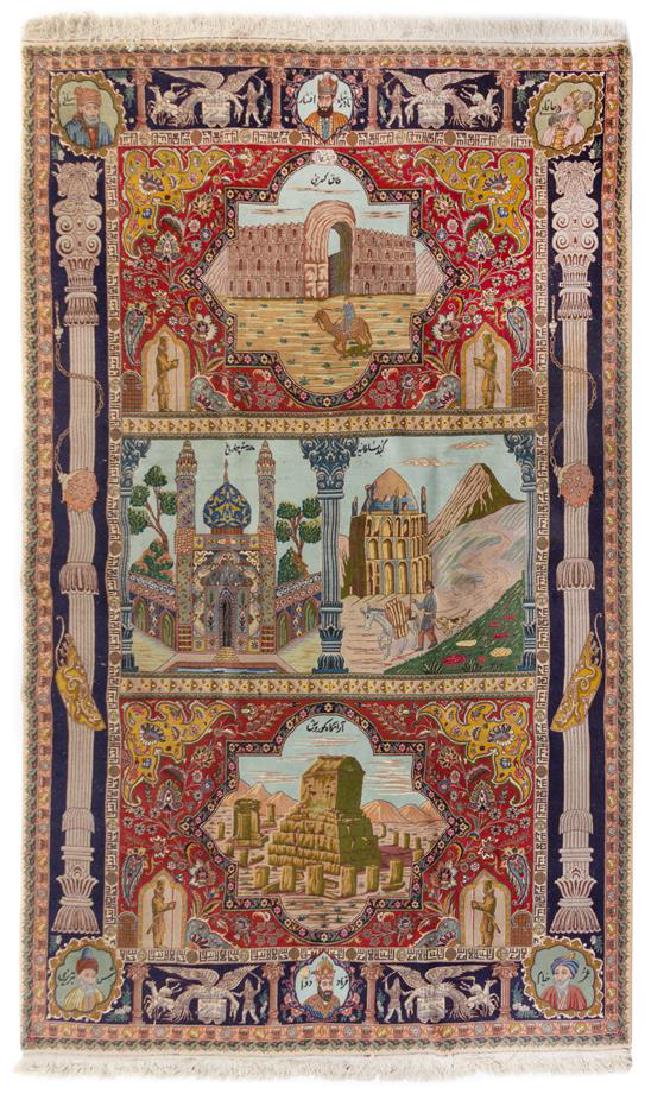 * A Kirman Pictorial Rug Height 9 feet 8 inches x 6 (1 of 1)