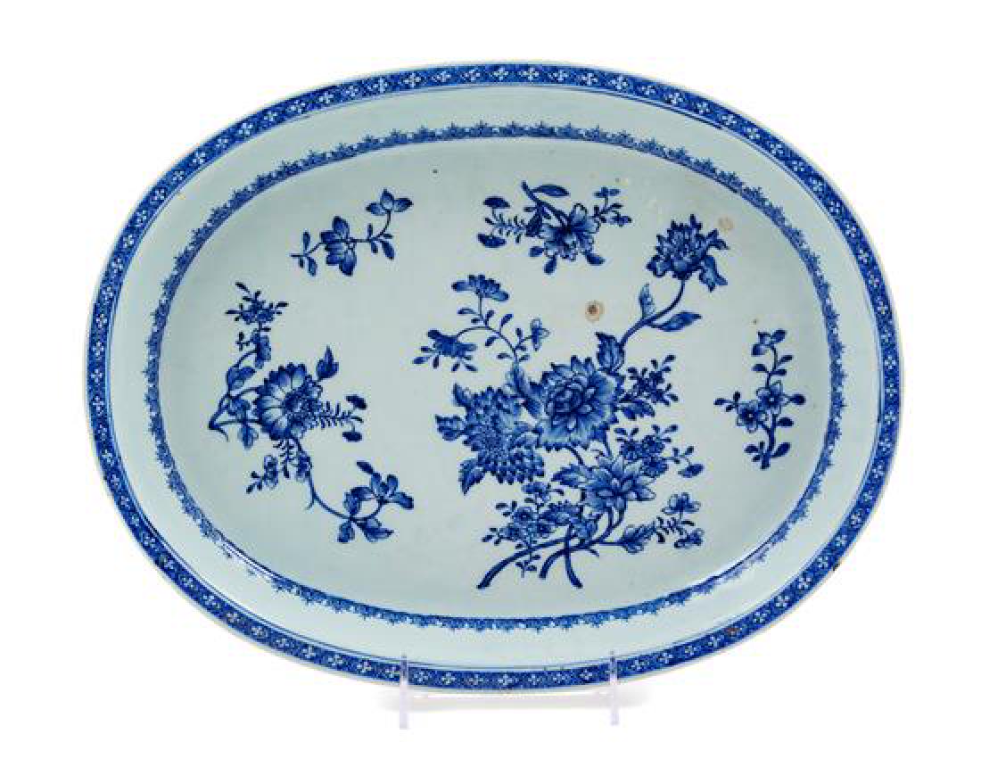 A Chinese Export Porcelain Platter Width 14 5/8 inches. (1 of 1)