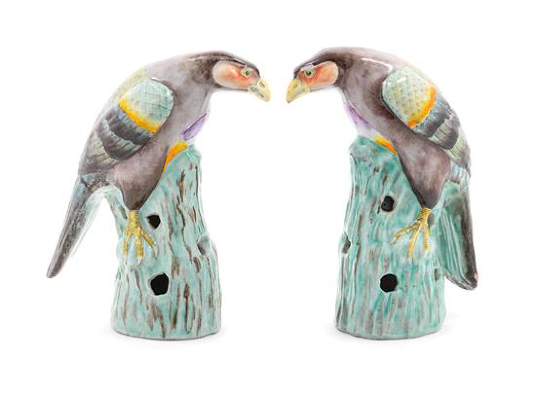 A Pair of Chinese Ceramic Figures Height 8 inches. (1 of 2)