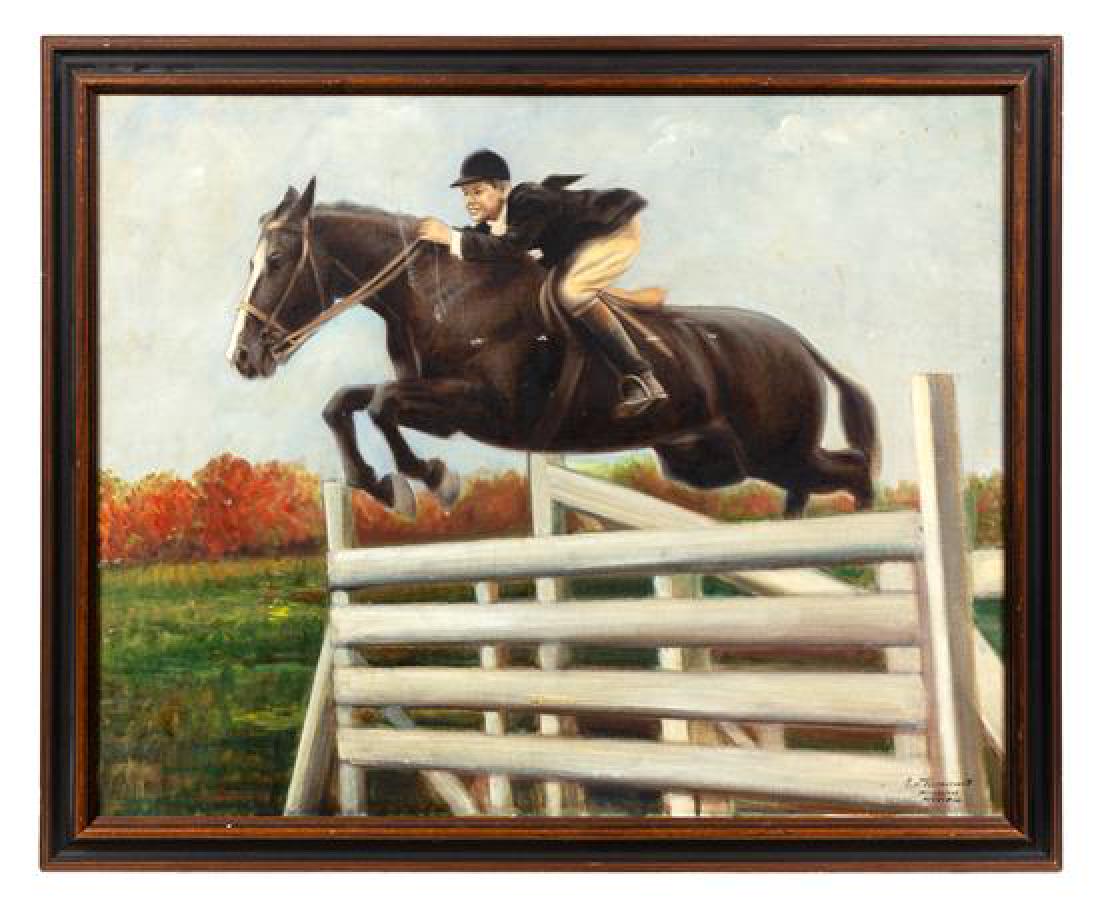 Artist Unknown, (20th century), Jumping Fences, (1 of 2)