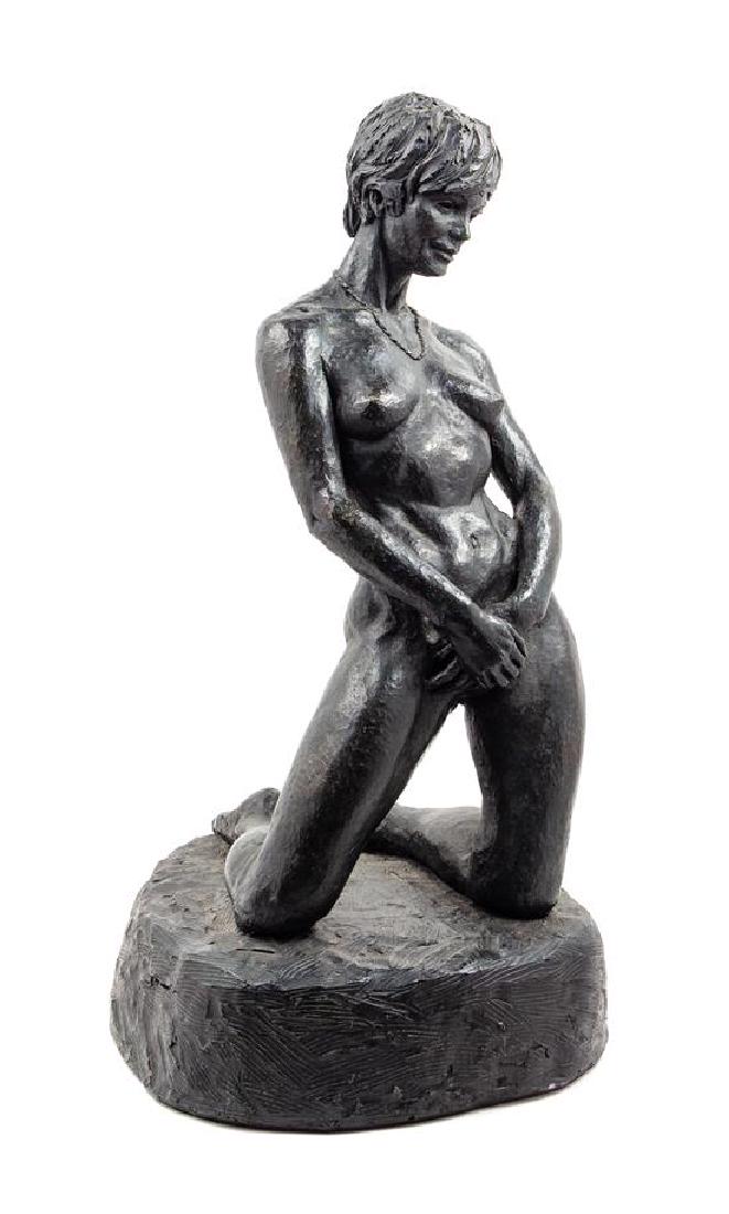 * Thomas Holland, (American, 1917-2004), Nude: * Thomas Holland (American, 1917-2004) Nude bronzed composition sculpture Height 27 1/2 inches. Estimate $200-300 Property from the Estate of May Andrle, Oak Brook, Illinois