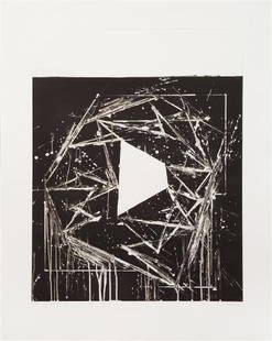 * Mel Bochner, (American, b. 1940), White Island, 1985: * Mel Bochner (American, b. 1940) White Island, 1985 aquatint numbered W.P. 5/12, signed, titled and dated in pencil Pl: 29 1/2 x 22 7/8 inches S: 29 1/2 x 37 inches. Estimate $300-500 Property from t