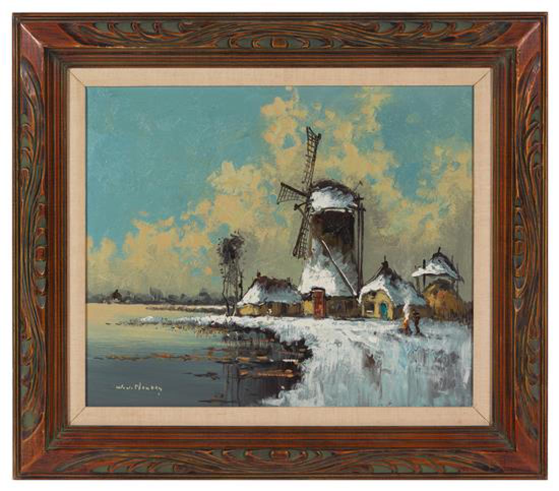 Artist Unknown, (20th century), Winter Windmill Scene (1 of 1)