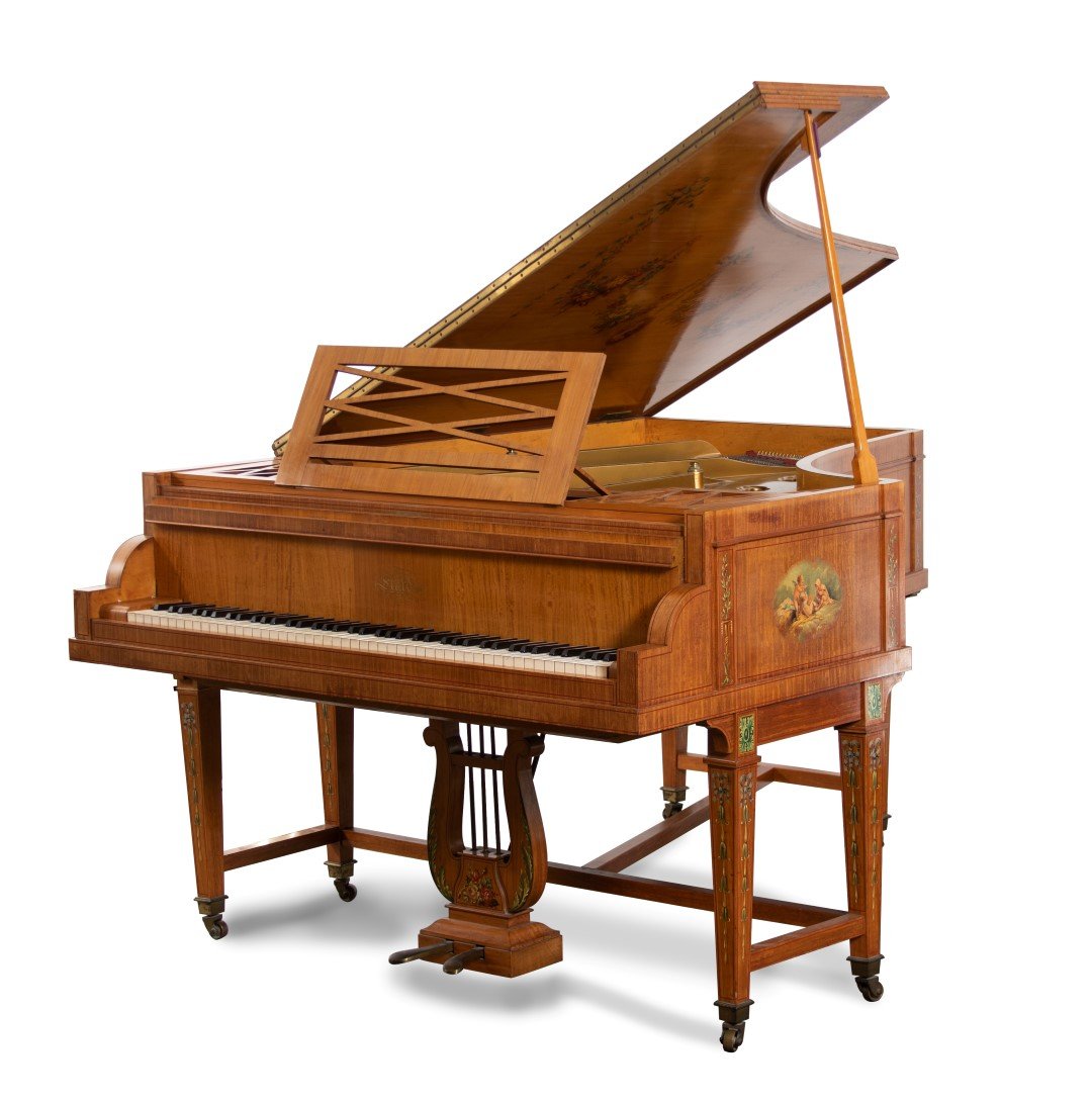 An Erard Walnut Hand-Painted Grand Piano Length 6ft 1 (1 of 1)