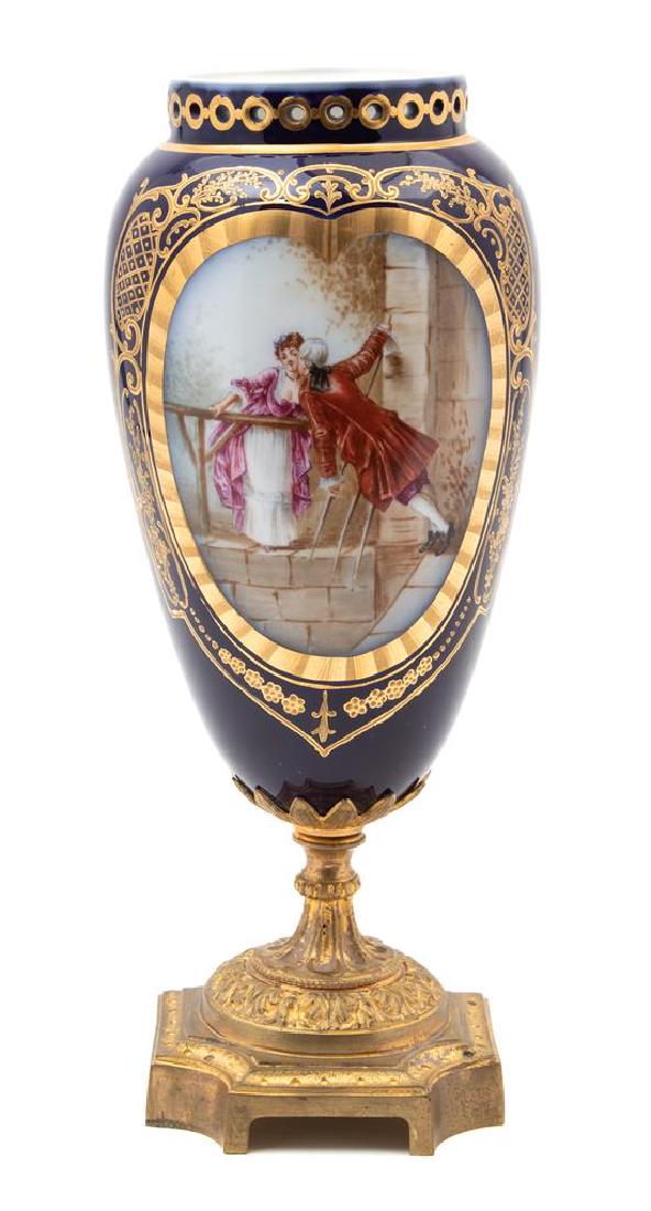 A Sevres Style Porcelain Vase Height 12 1/4 x diameter (1 of 1)