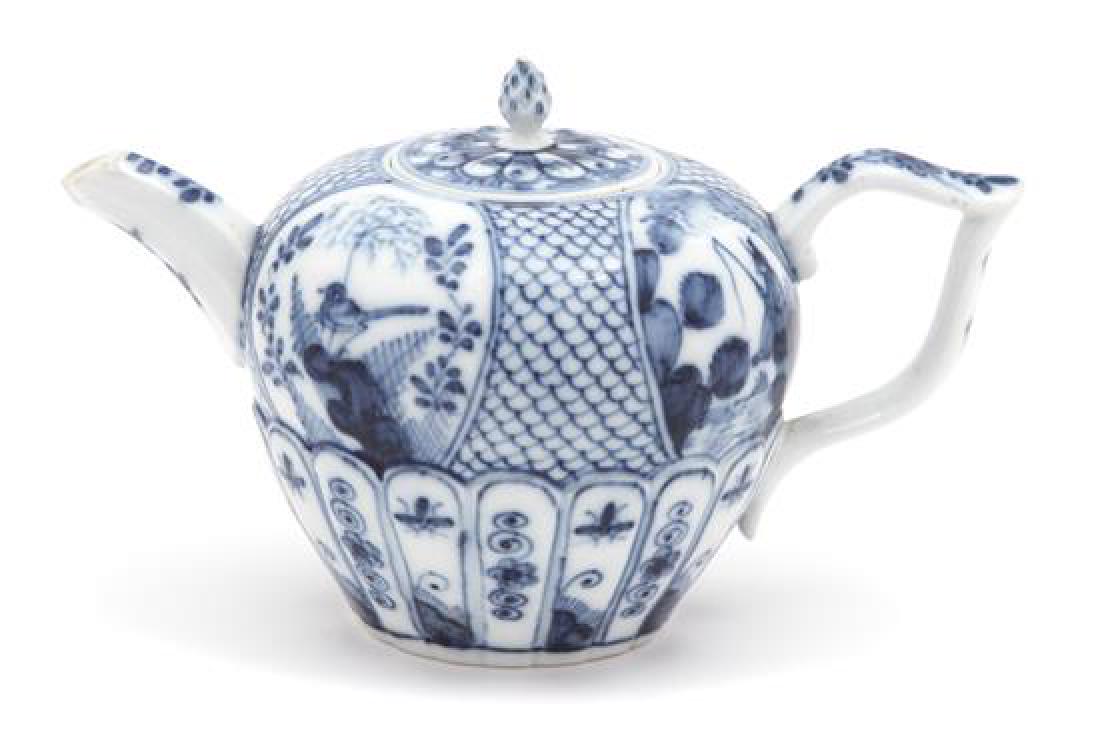 A Worcester Porcelain Teapot Height 4 inches. (1 of 2)