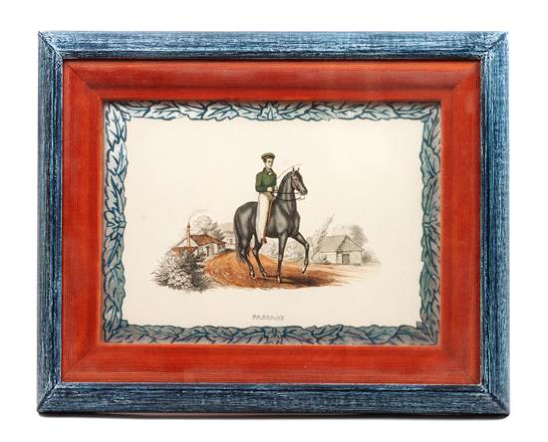English Handcolored Lithograph Framed: 13 x 15 3/4 (1 of 1)
