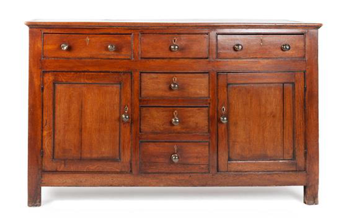 English Oak Welsh Dresser Height 82 x width 60 x depth (1 of 2)