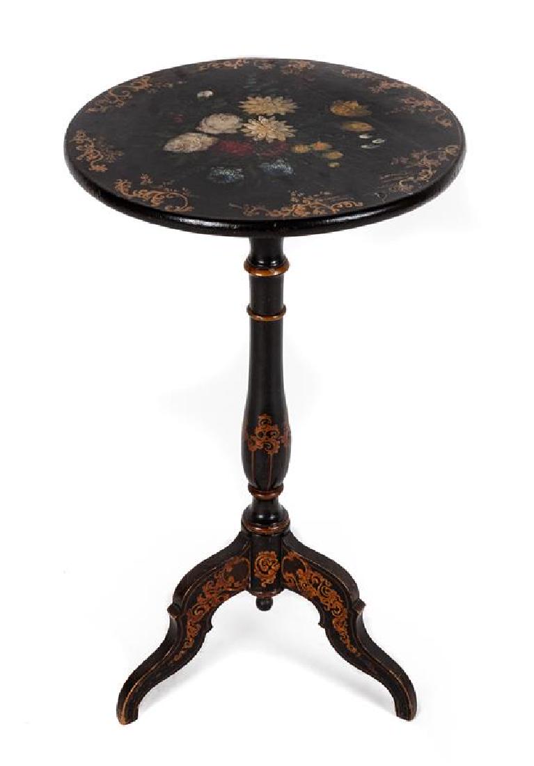 Victorian Lacquered Tea Table Height 27 1/2 inches (1 of 1)