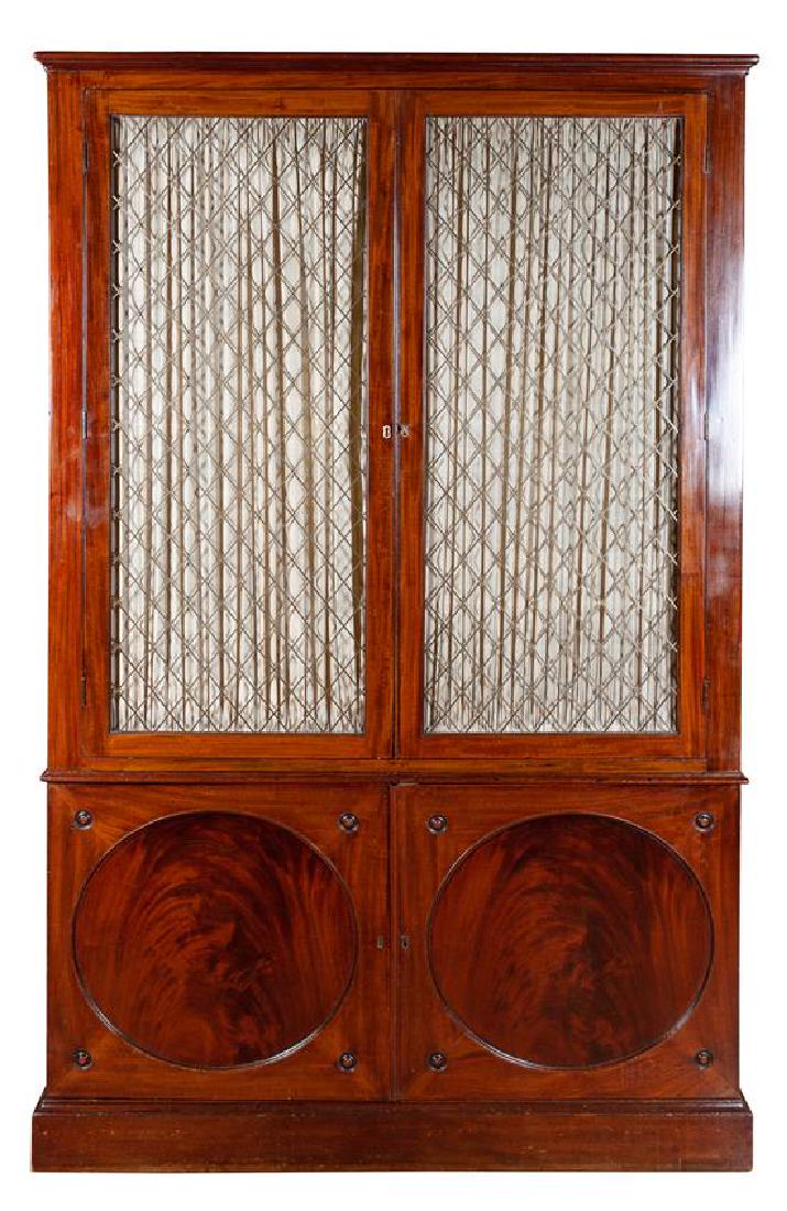 George IV Mahogany Linen Press Cabinet Height 85 x (1 of 1)