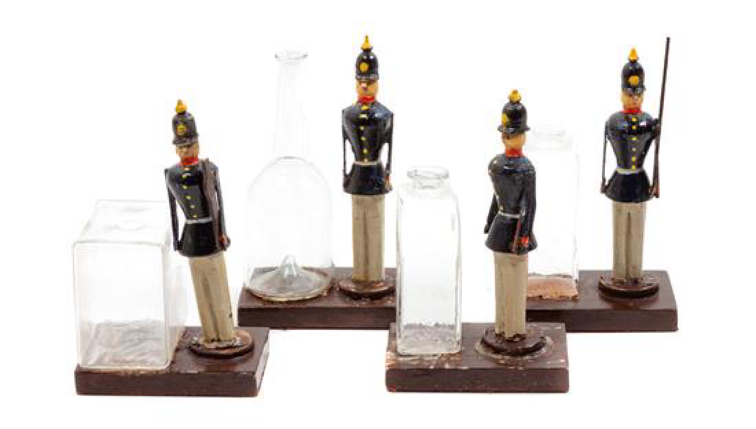 Four Soldier Themed Bud Vases Height of each approx. 4 (1 of 1)