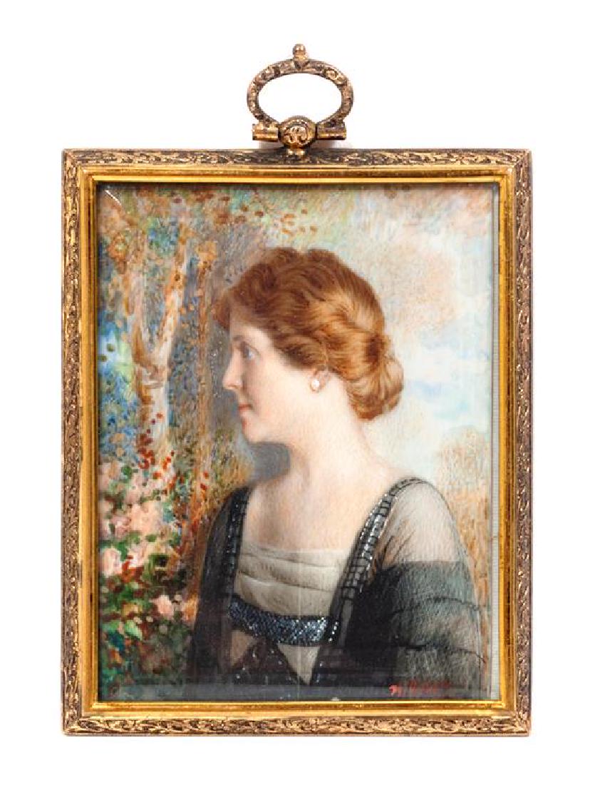 Miniature Framed Portrait Overall: 4 3/4 x 3 inches (1 of 1)