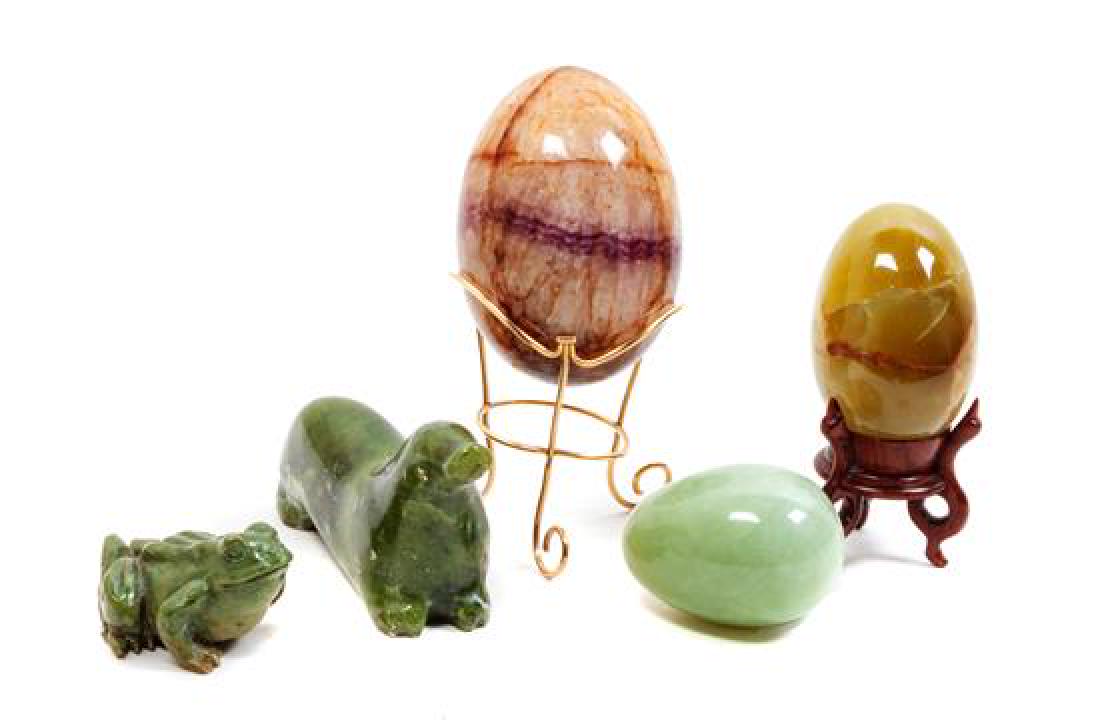 Group of Stone Articles Height of largest egg 3 inches (1 of 1)