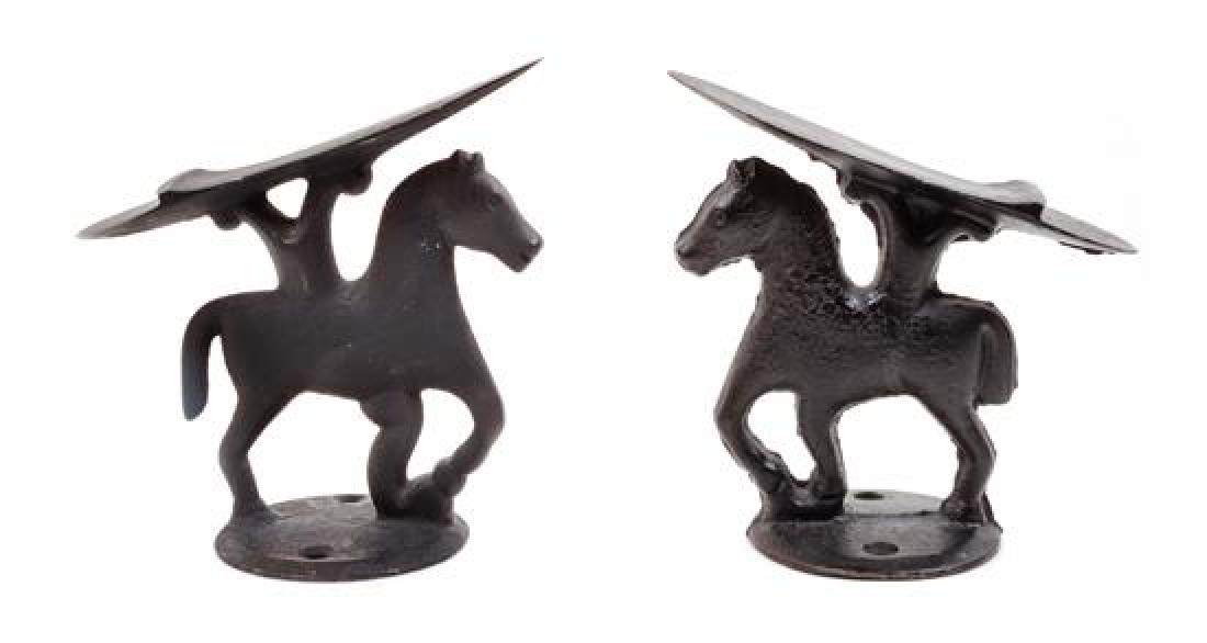 Pair of Painted Iron Boot Scrapers Height 6 3/4 inches (1 of 1)