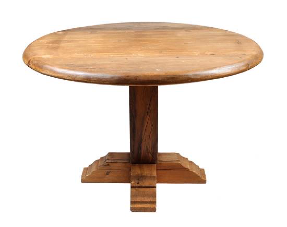 American Circular Pine Dining Table Height 31 x (1 of 1)