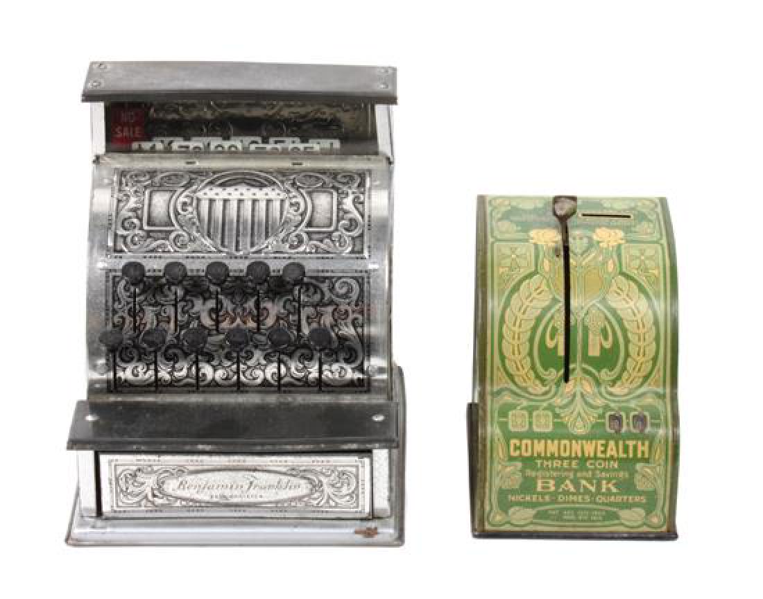 American Three Coin Bank Height of first 5 1/8 inches (1 of 1)