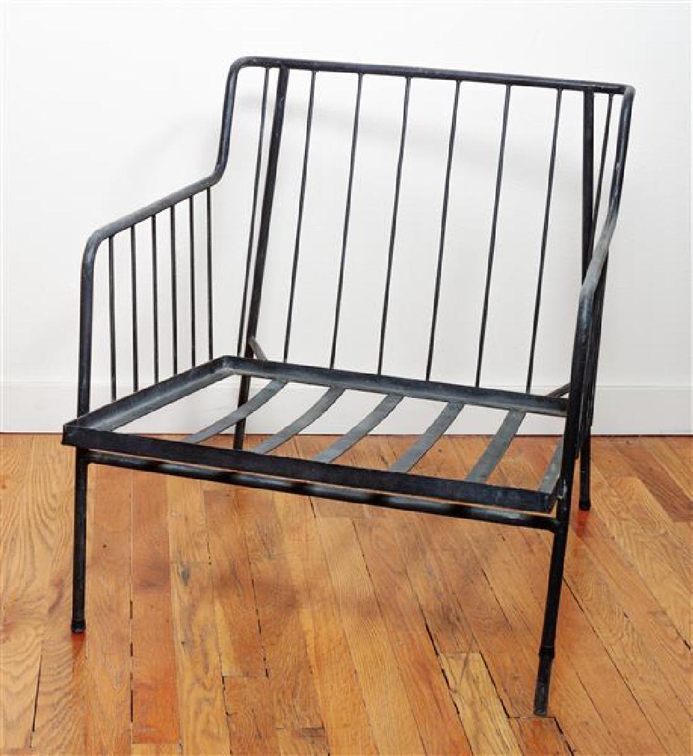 Two Black Iron Outdoor Chairs Height 27 x depth 24 x (1 of 1)