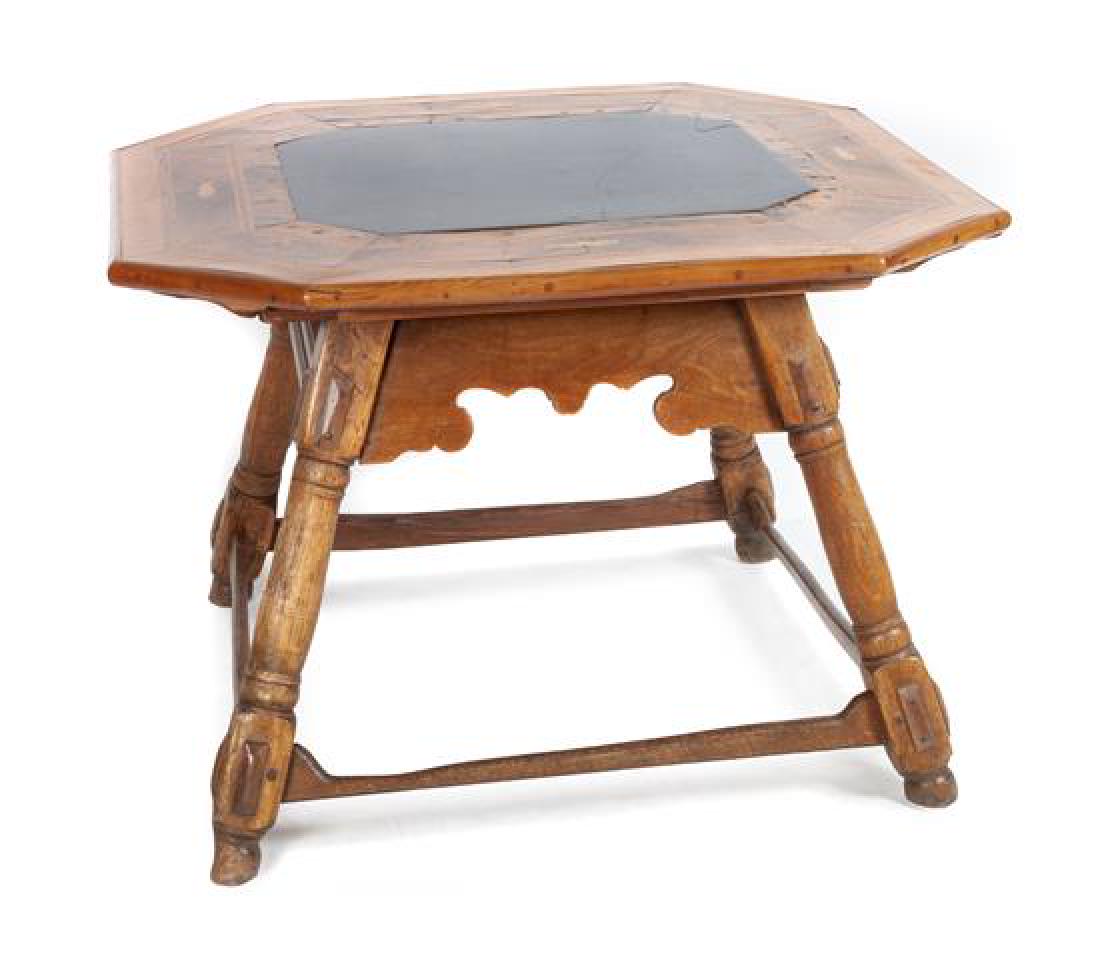 Swiss Mixed Wood Marquetry Inlaid Center Table with (1 of 1)