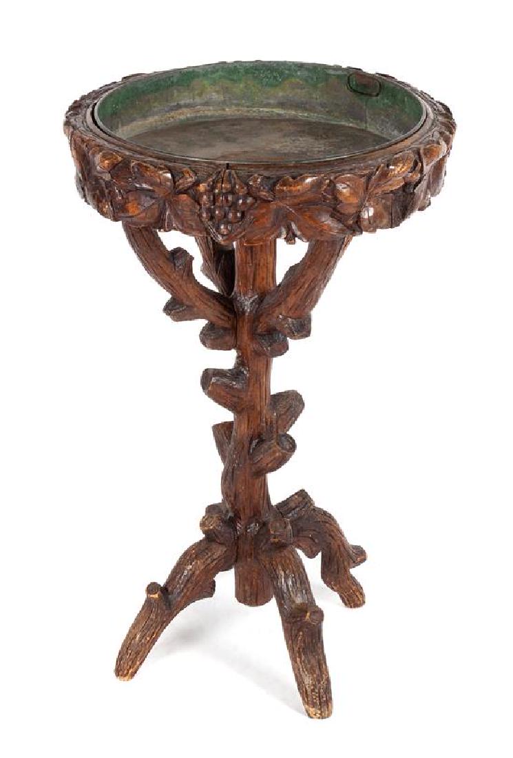 German Twig Form Carved Wood Planter Height 35 inches (1 of 1)