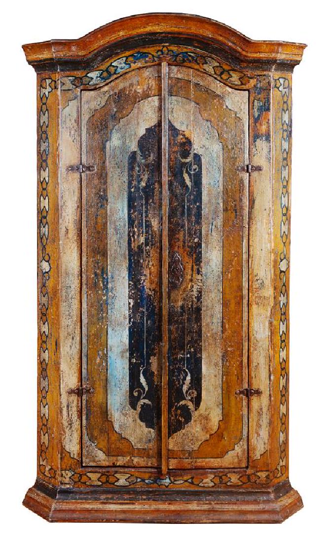 German or Austrian Paint Decorated Corner Cabinet (1 of 1)