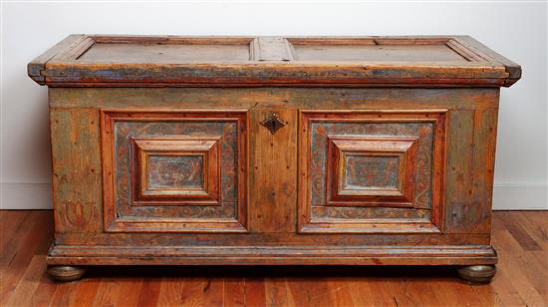 Continental Baroque Paint Decorated Chest Height 25 x (1 of 1)