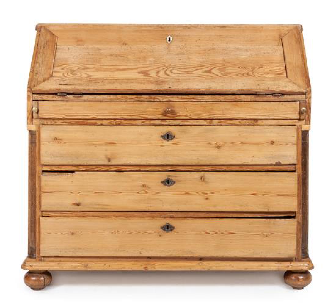 Scandinavian Provincial Pine Slant Front Desk Height 43 (1 of 1)