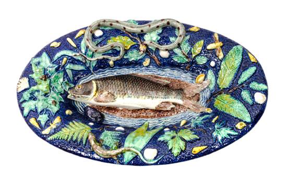 Palissy Ware Plated Decorated with a Fish, Snake and (1 of 1)