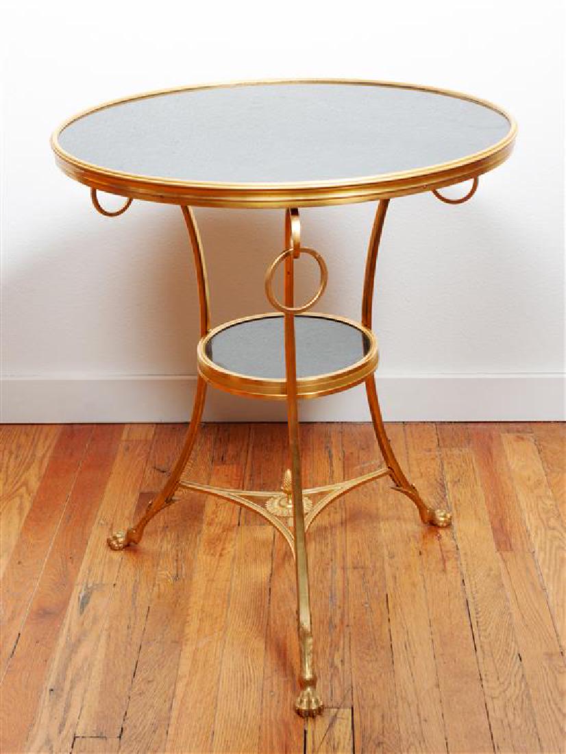 Gilt Bronze and Marble Gueridon Height 27 x diameter 23 (1 of 1)