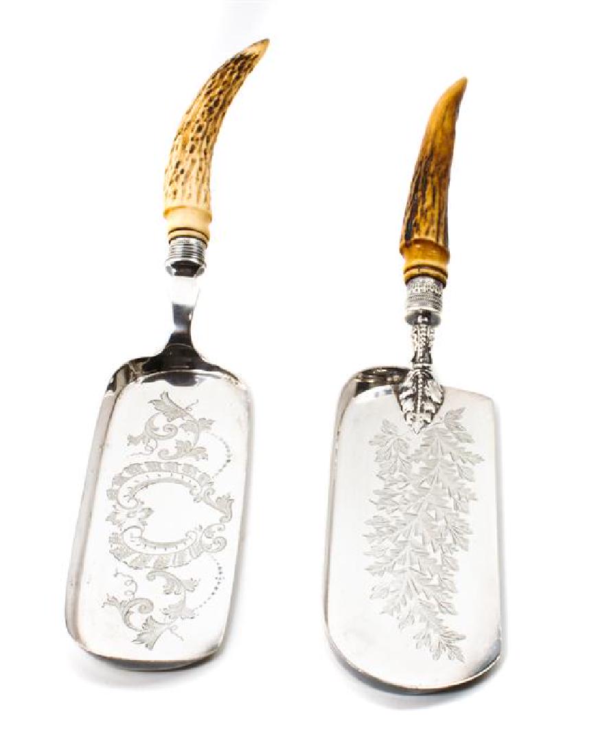 Two Horn Handled Serving Slices (1 of 1)