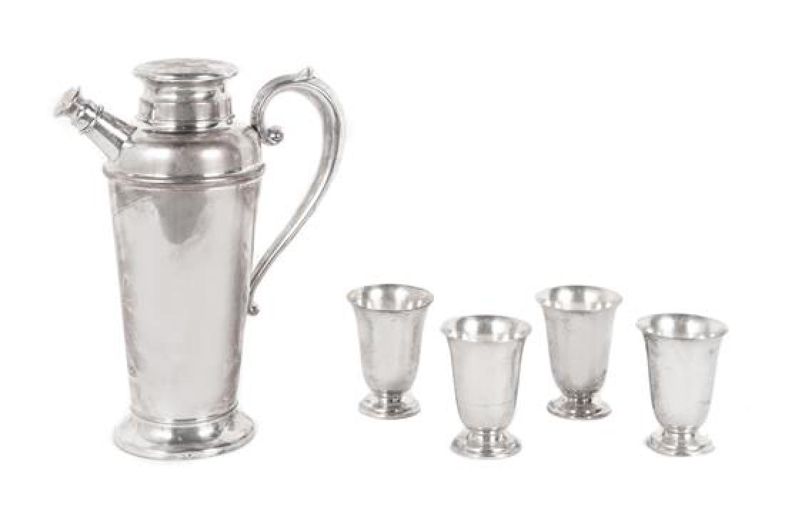 American Silver Five Piece Cocktail Service height of (1 of 1)