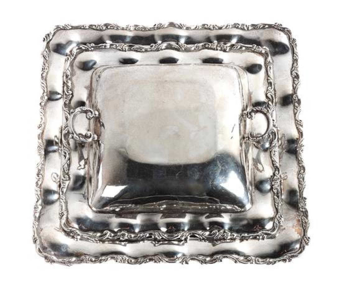 American Silver Lidded Chaffing Dish Height 4 1/2 x (1 of 1)