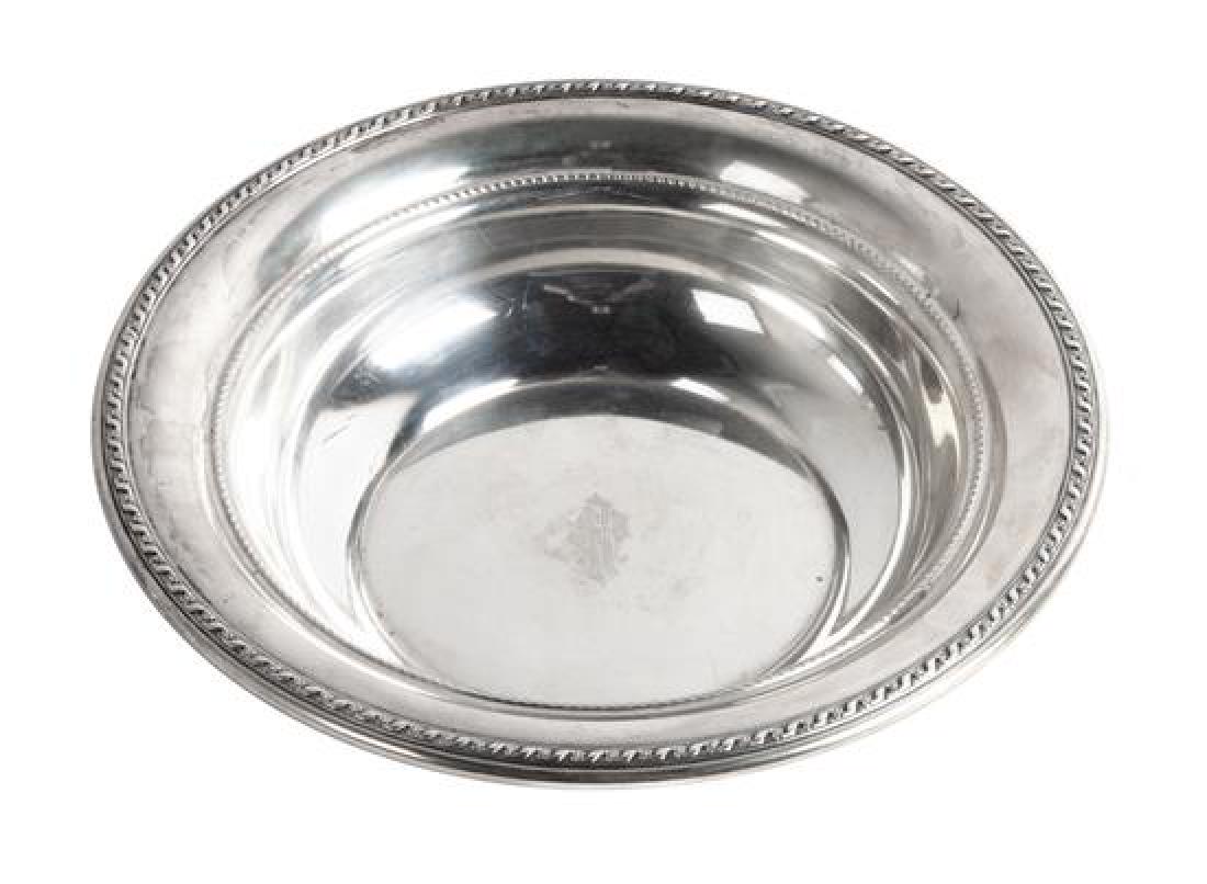 American Silver Monogramed Bowl Diameter 8 inches (1 of 1)