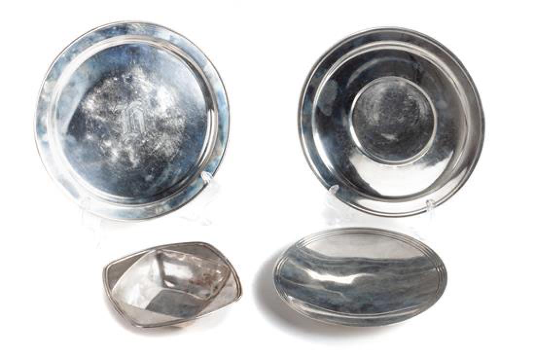 Four American Sterling Silver Dishes or Plates (1 of 1)