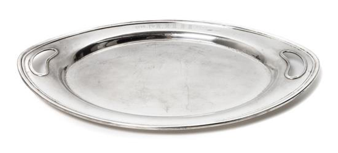 American Silver Oval Two Handled Tray 16 inches (1 of 1)