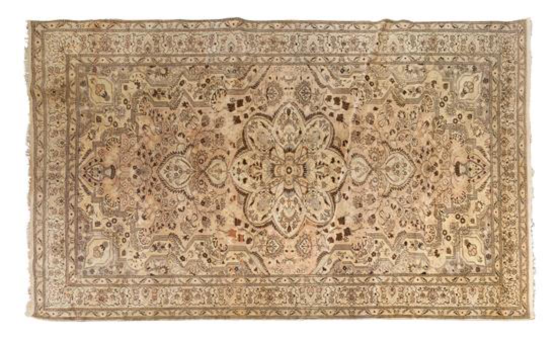 A Tabriz Wool Rug 9 feet 9 1/2 inches x 6 feet inches (1 of 1)