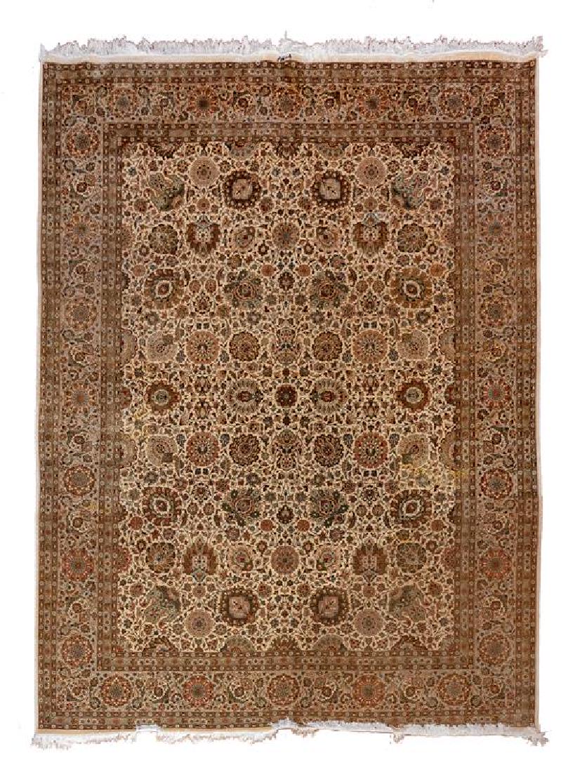 A Tabriz Wool Rug 12 feet 1 1/2 inches x 9 feet 1 inch. (1 of 1)