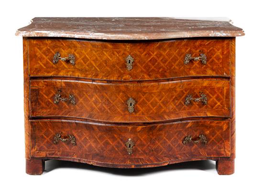 A Regence Parquetry Commode Height 32 x width 50 1/2 x (1 of 1)