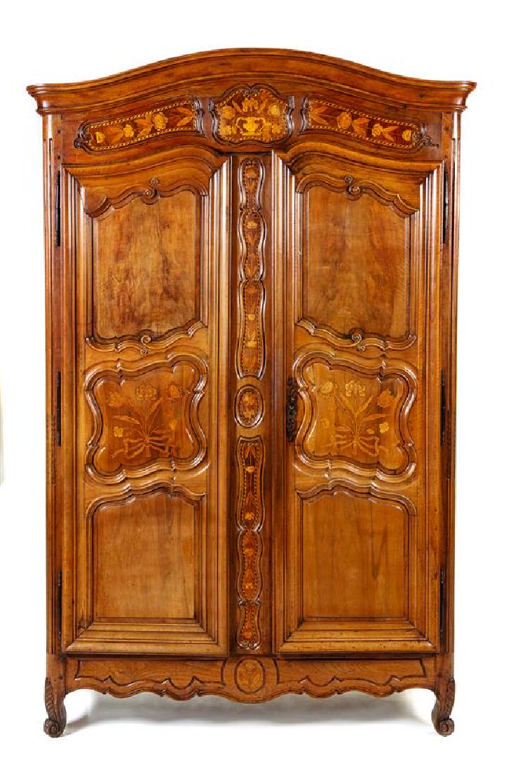 A Louis XV Provincial Style Marquetry Armoire Height (1 of 2)