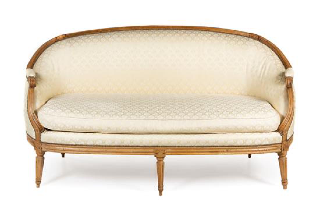 A Louis XVI Style Upholstered Canape Height 36 1/2 x (1 of 1)