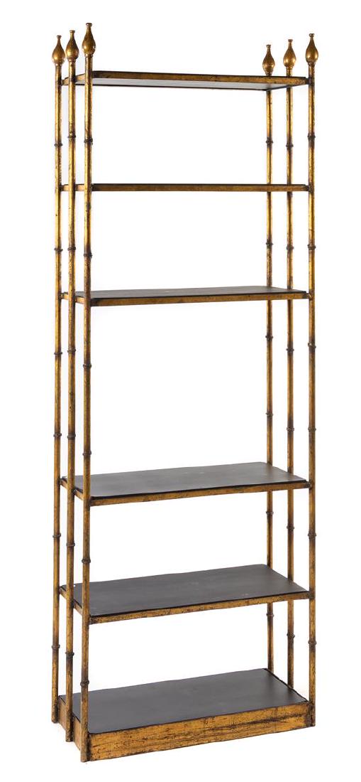 A French Gilt Iron Six-Tier Etagere Height 82 x width (1 of 1)