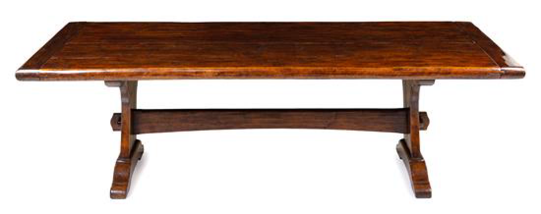 A Renaissance Style Walnut Trestle Table Height 30 3/8 (1 of 1)