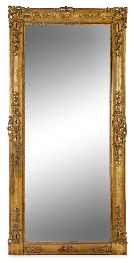 A Continental Giltwood Mirror Height 75 1/4 x width 36 (1 of 1)